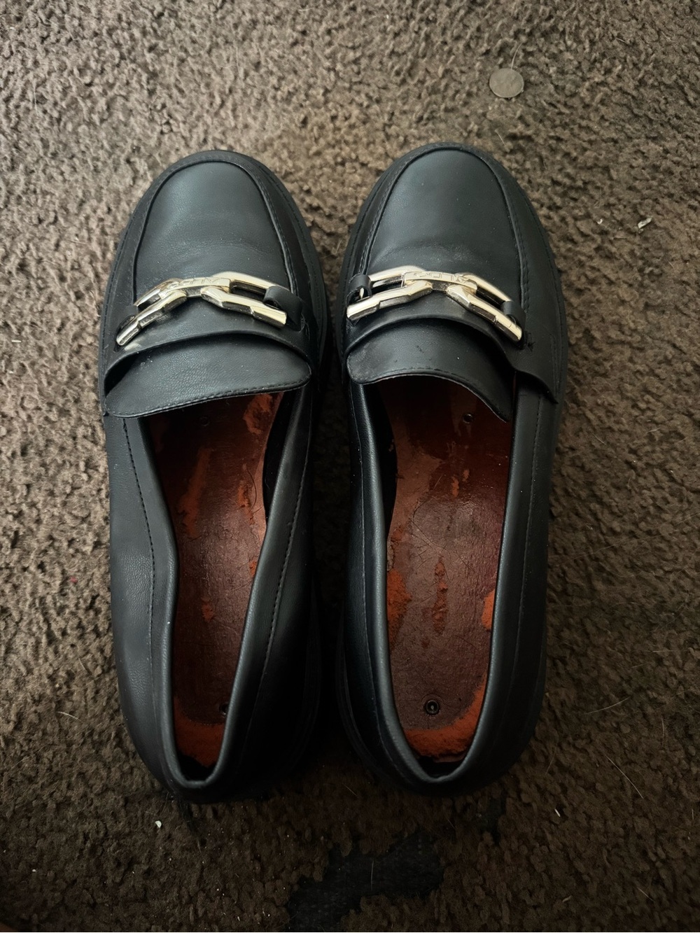 Aldo Black Chunky Tread Sole Shoes